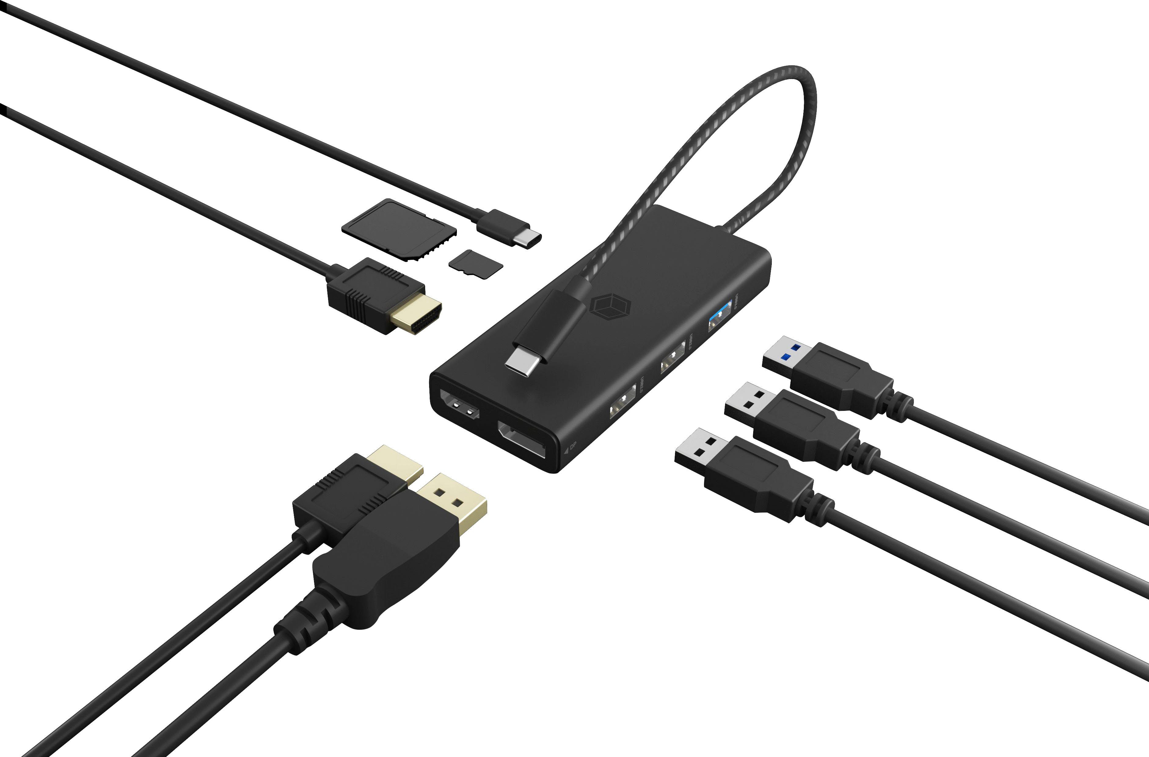 ICY BOX Laptop-Dockingstation ICY BOX USB Type-C Notebook DockingStation, zu 9 weiteren Anschlüssen