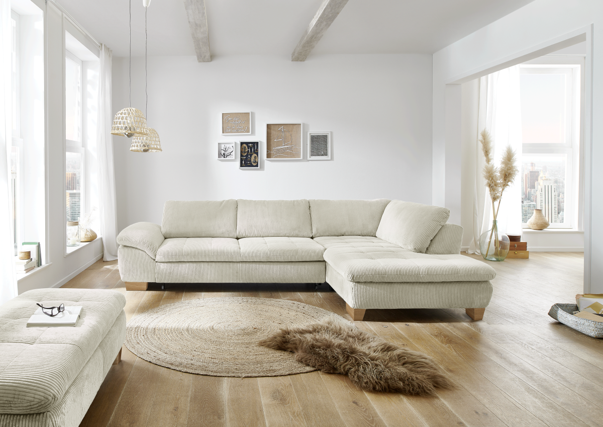 Polstergarnitur 1028 Cord Natur