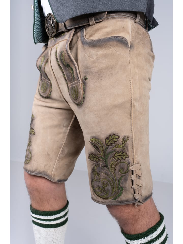 Edelnice Kurze Wildbock Lederhose Michael in natur günstig kaufen