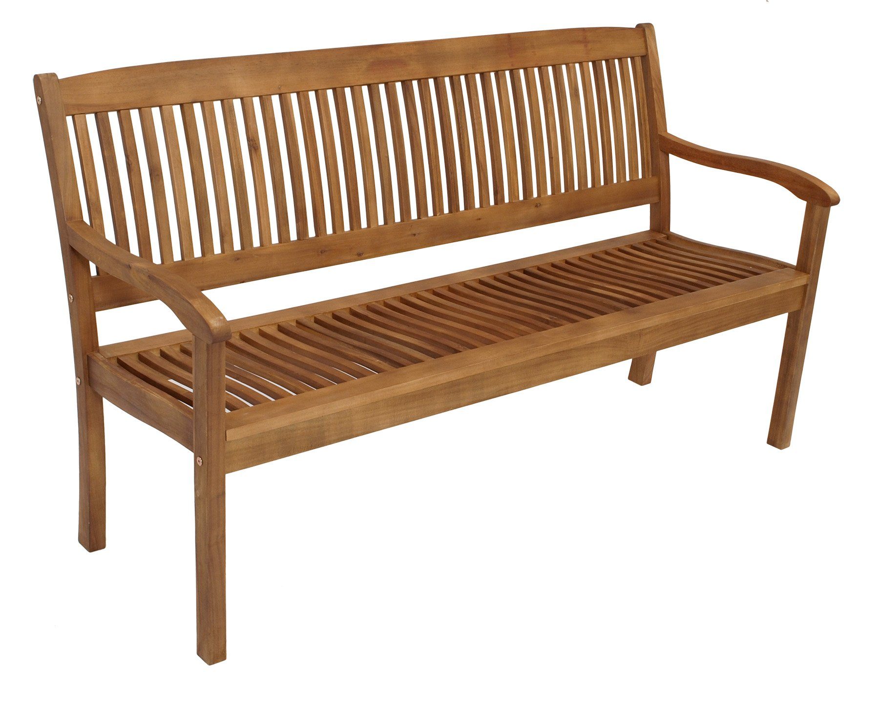 TPFGarden Gartenbank Menorca (aus massivem Akazienholz Holzbank, 1-St., Sitzbank Outdoor Gartenbank 3-Sitzer 157cm), Holz ist geölt - Hochwertige Verarbeitung