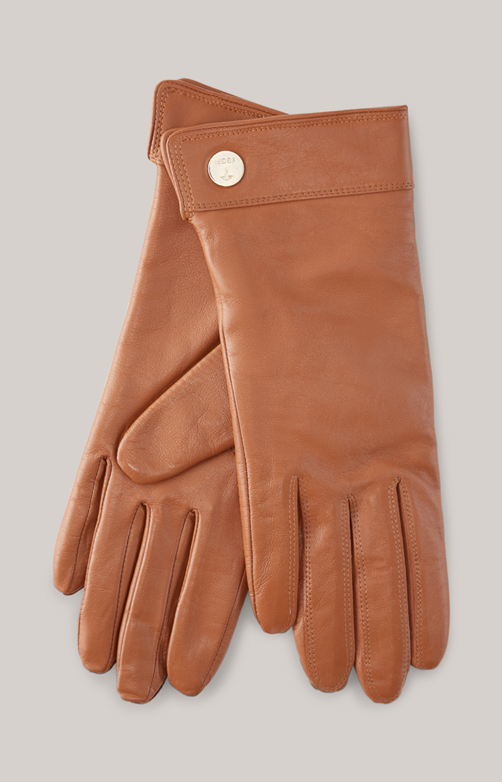 Lederhandschuhe in Cognac
