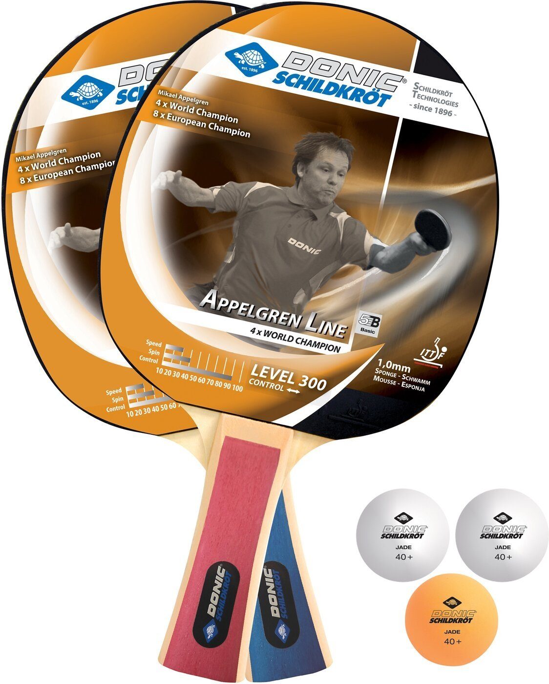 Donic-Schildkröt Tischtennisschläger TT-Set SOPO Level 300 im Blister