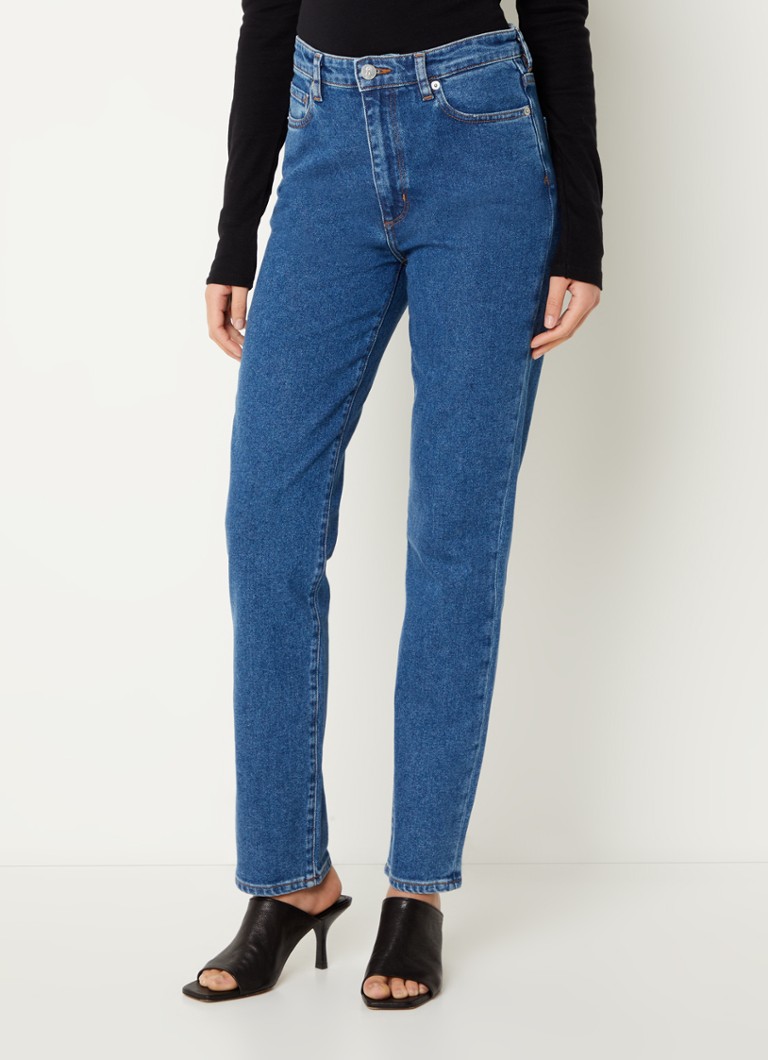 Jeans slim a vita alta Lejaani di ARMEDANGELS, lavaggio medio