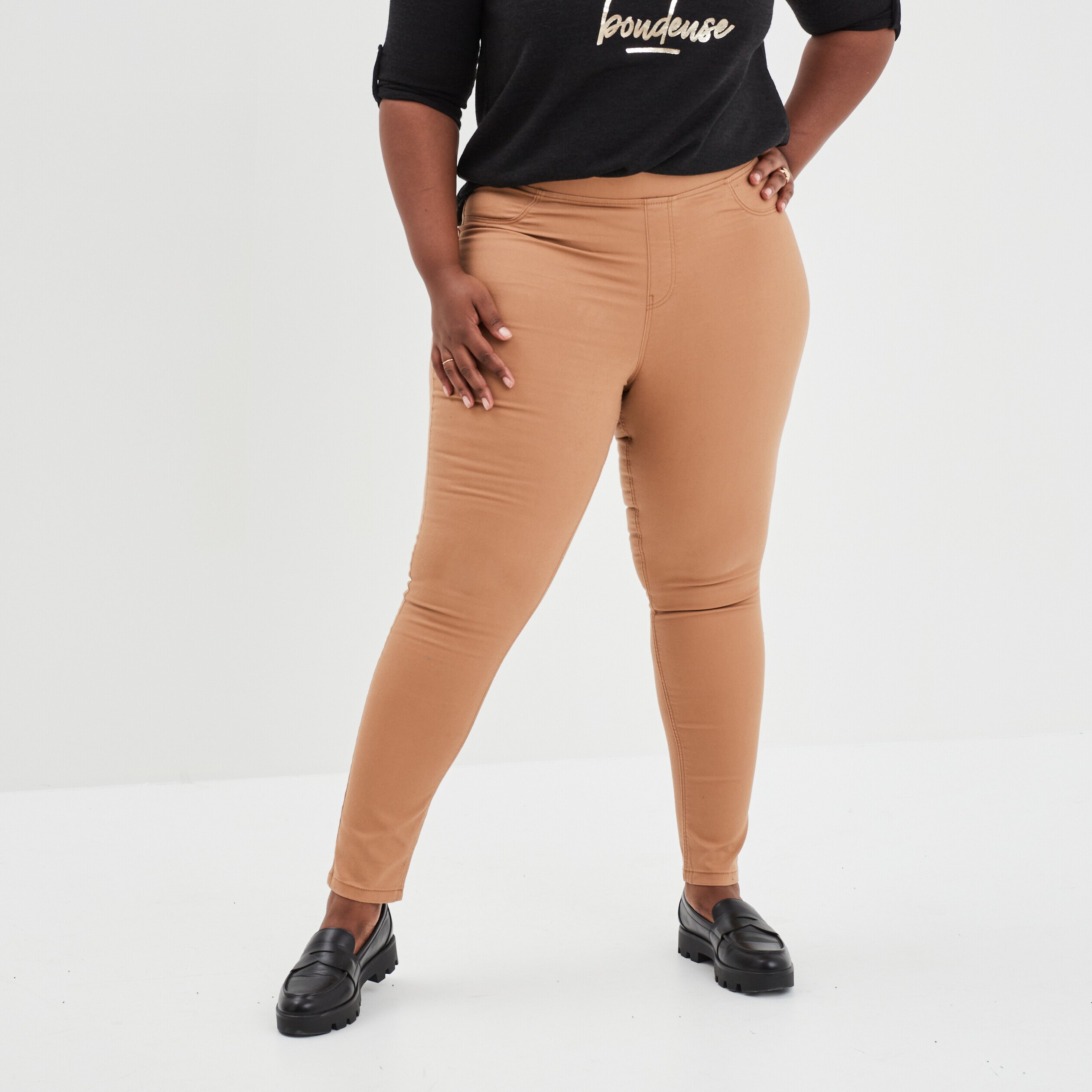 Jegging marron clair femme grande taille | La Halle