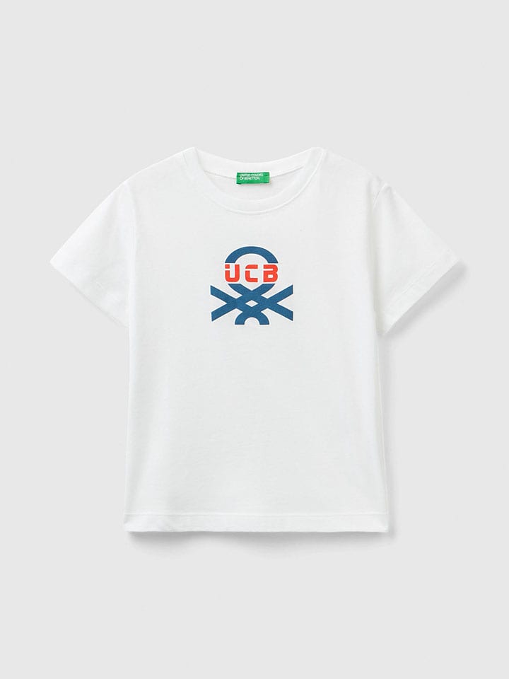 Benetton Shirt in Weiß/ Bunt günstig kaufen
