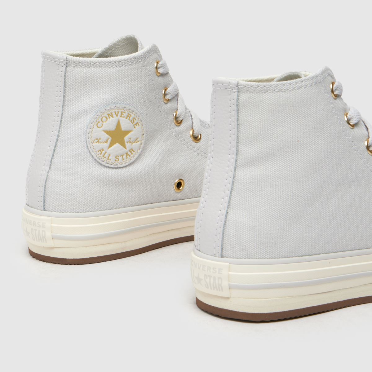 Converse grå All Star Hi Eva Lift Junior-sneakers