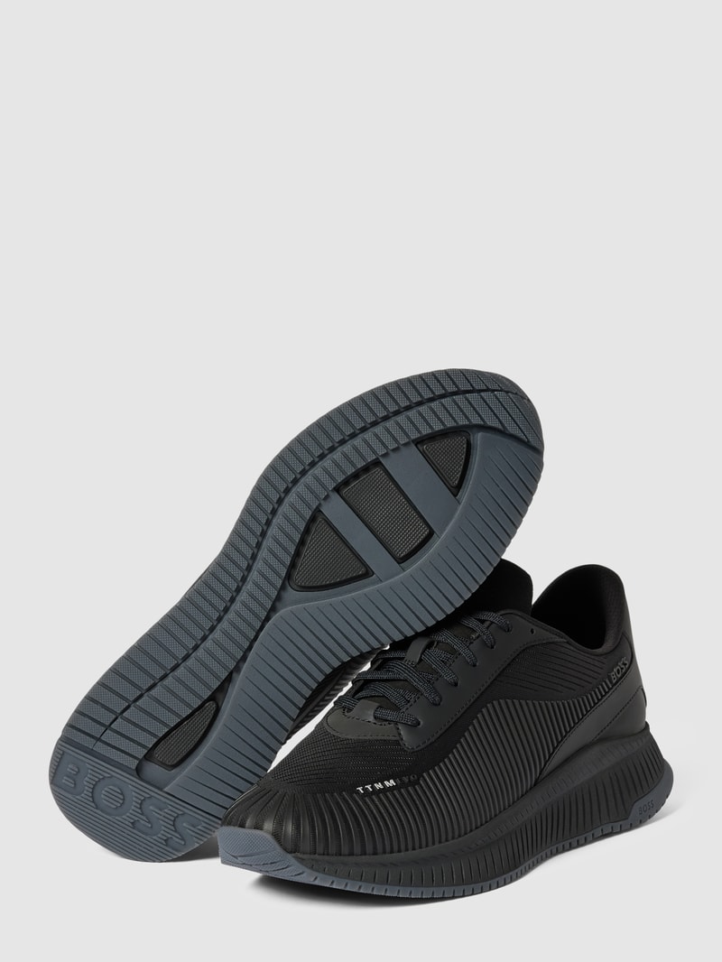 Sneaker mit Label-Details Modell 'EVO' in schwarz