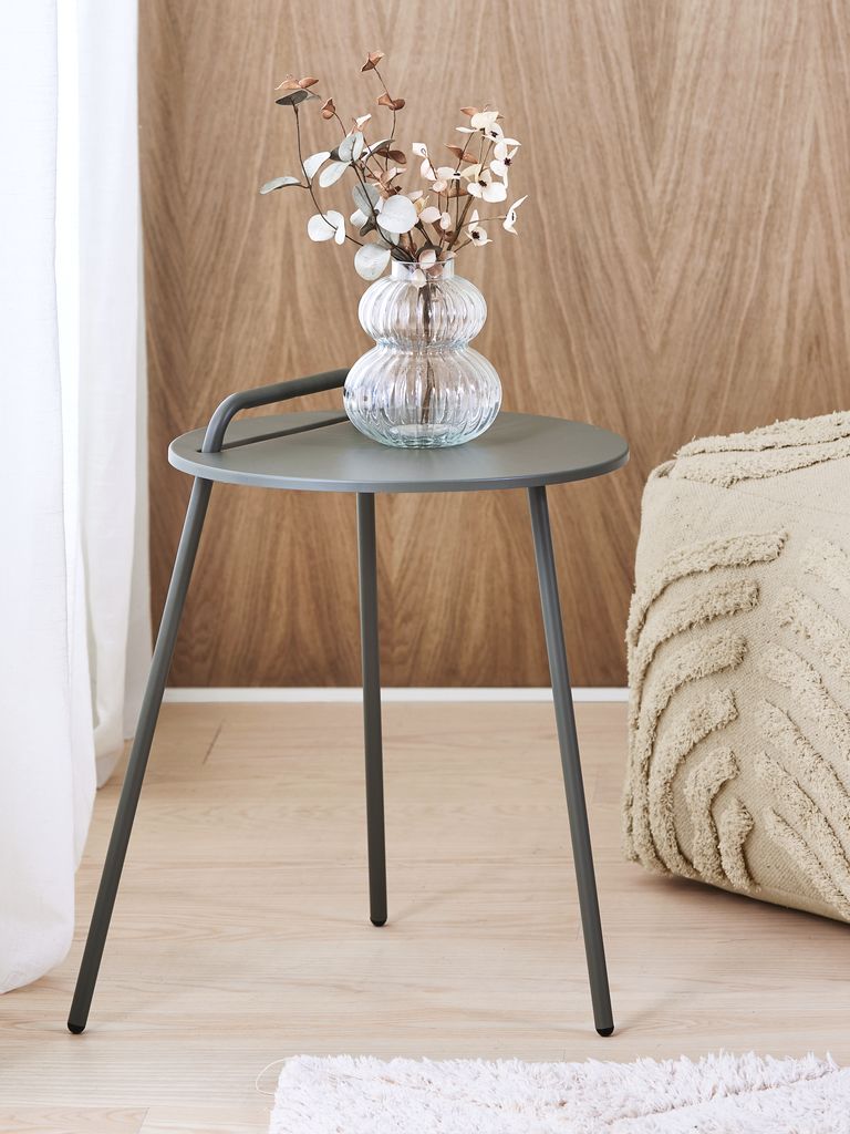 Fleur artificielle LAUST, hauteur 38 cm, grise