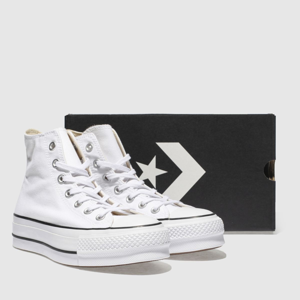 Converse All Star Lift Hi cipők fehér színben