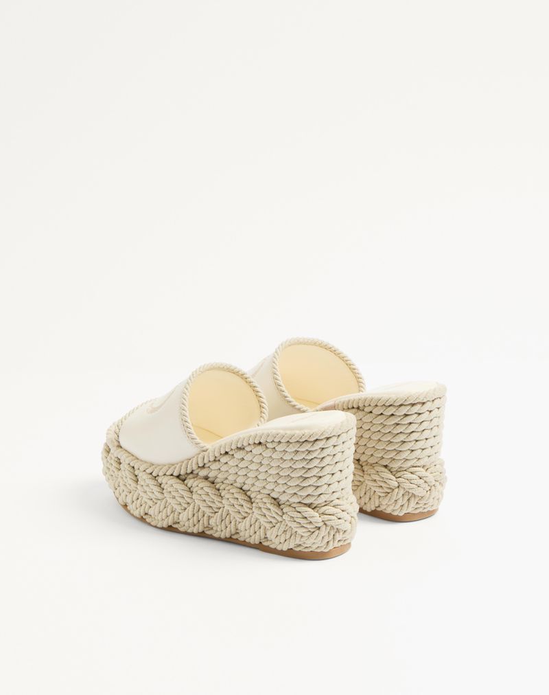VLogo Torchon Wedge Slide in Nappa leer 100mm