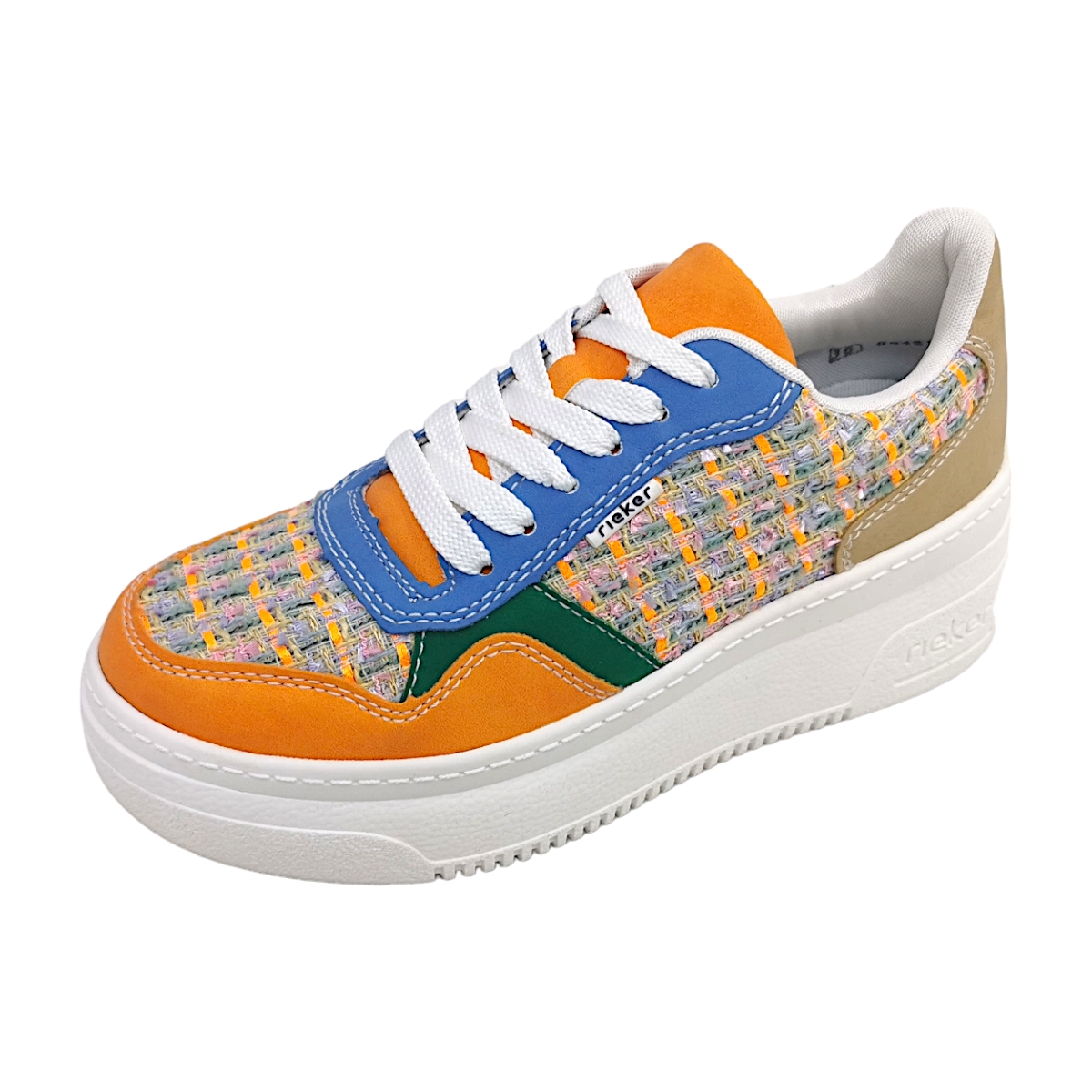 Rieker Mamur/Beirut/Nabuk./Morel M7812-91 Mehrfarbig 91 Carrot/ Blau/ Smara