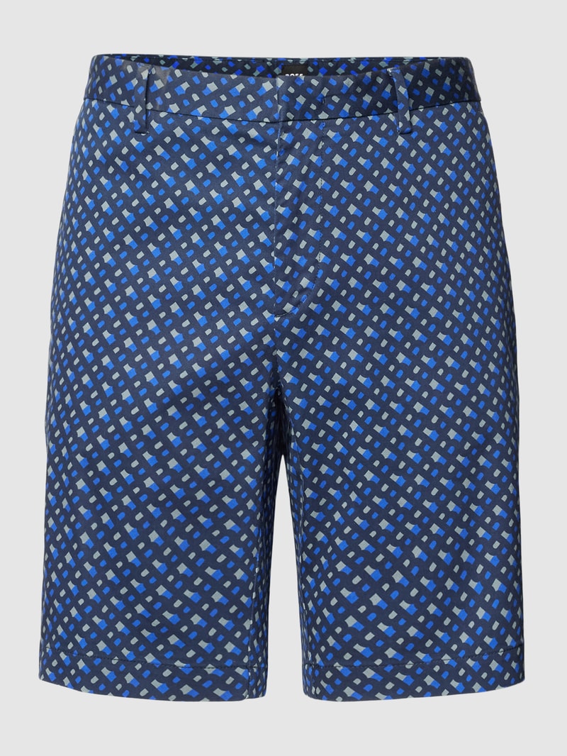 Bermuda mit Allover-Muster Modell 'Slice' in blau