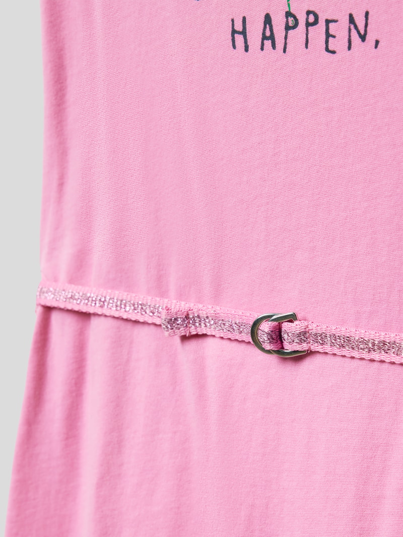 Kleid mit Motiv-Print in pink