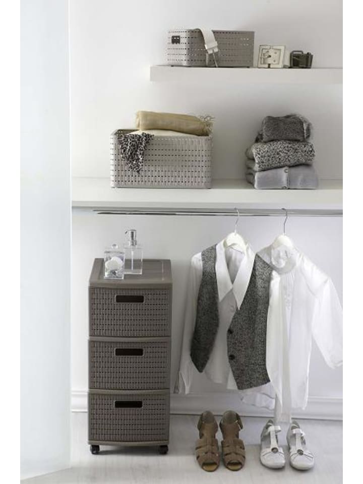Rotho 3er-Set Aufbewahrungskorb 28l COUNTRY in Cappuccino günstig kaufen onesize