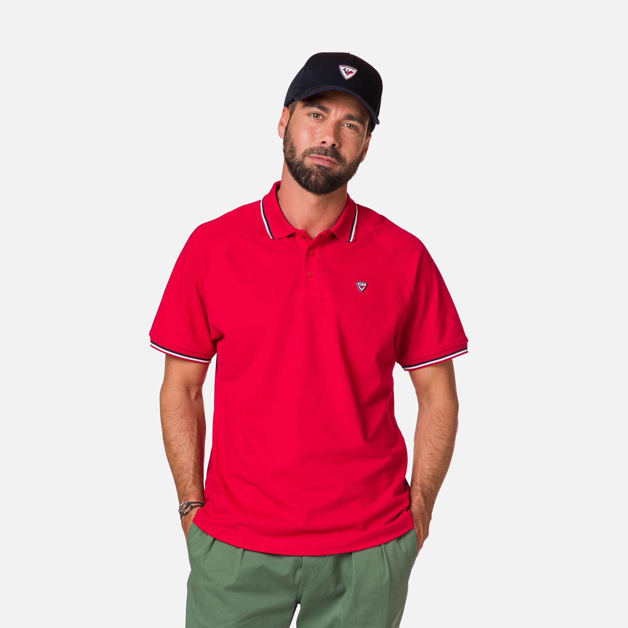 Polo logo à manches raglan homme