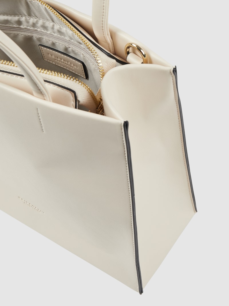 Handtasche in Leder-Optik Modell 'Bente' in ecru