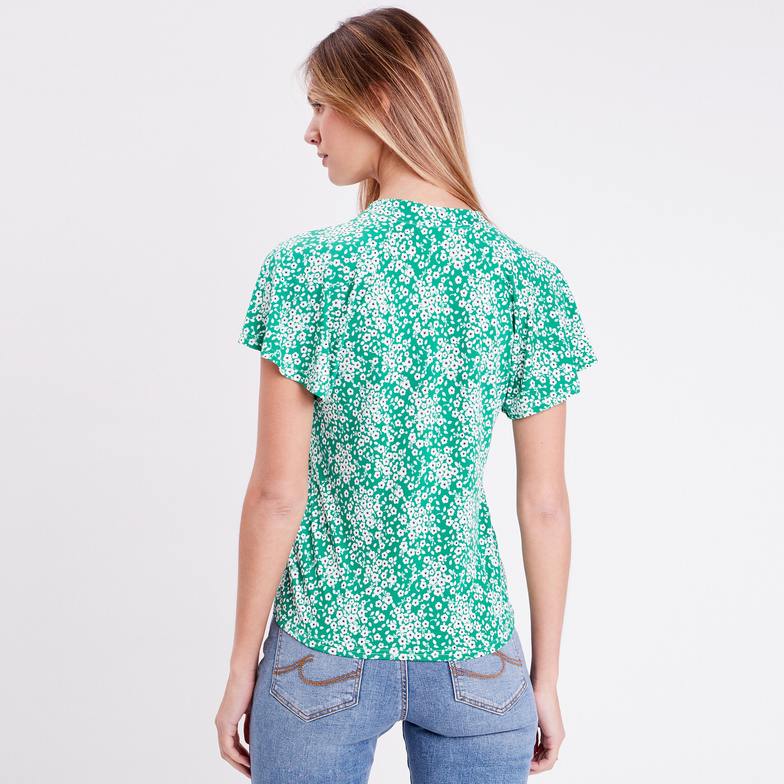Blouse boutonnée bleu pétrole femme | Cache Cache