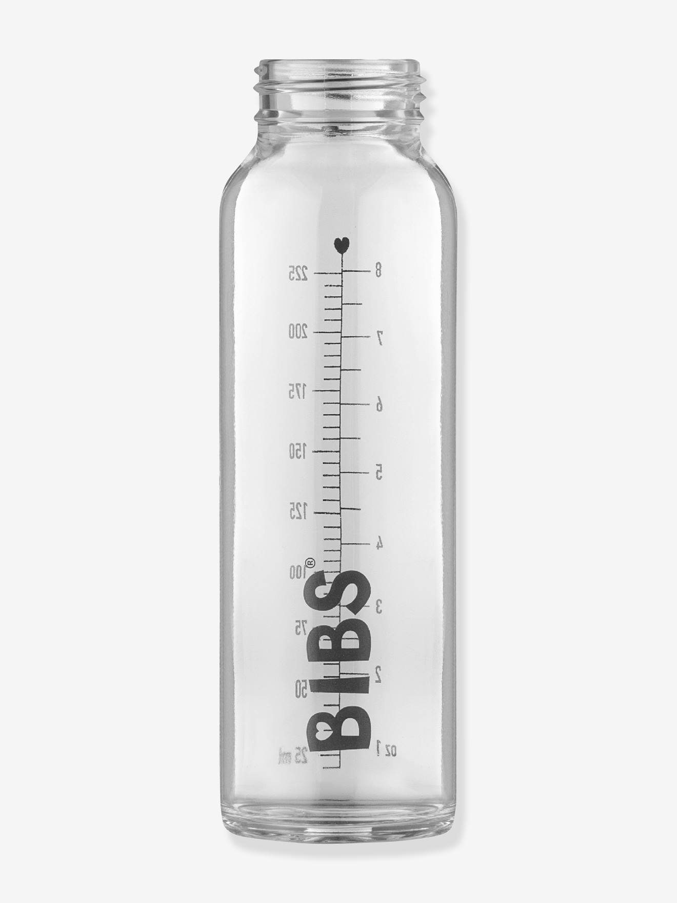 Biberon en verre 225 ml BIBS blanc