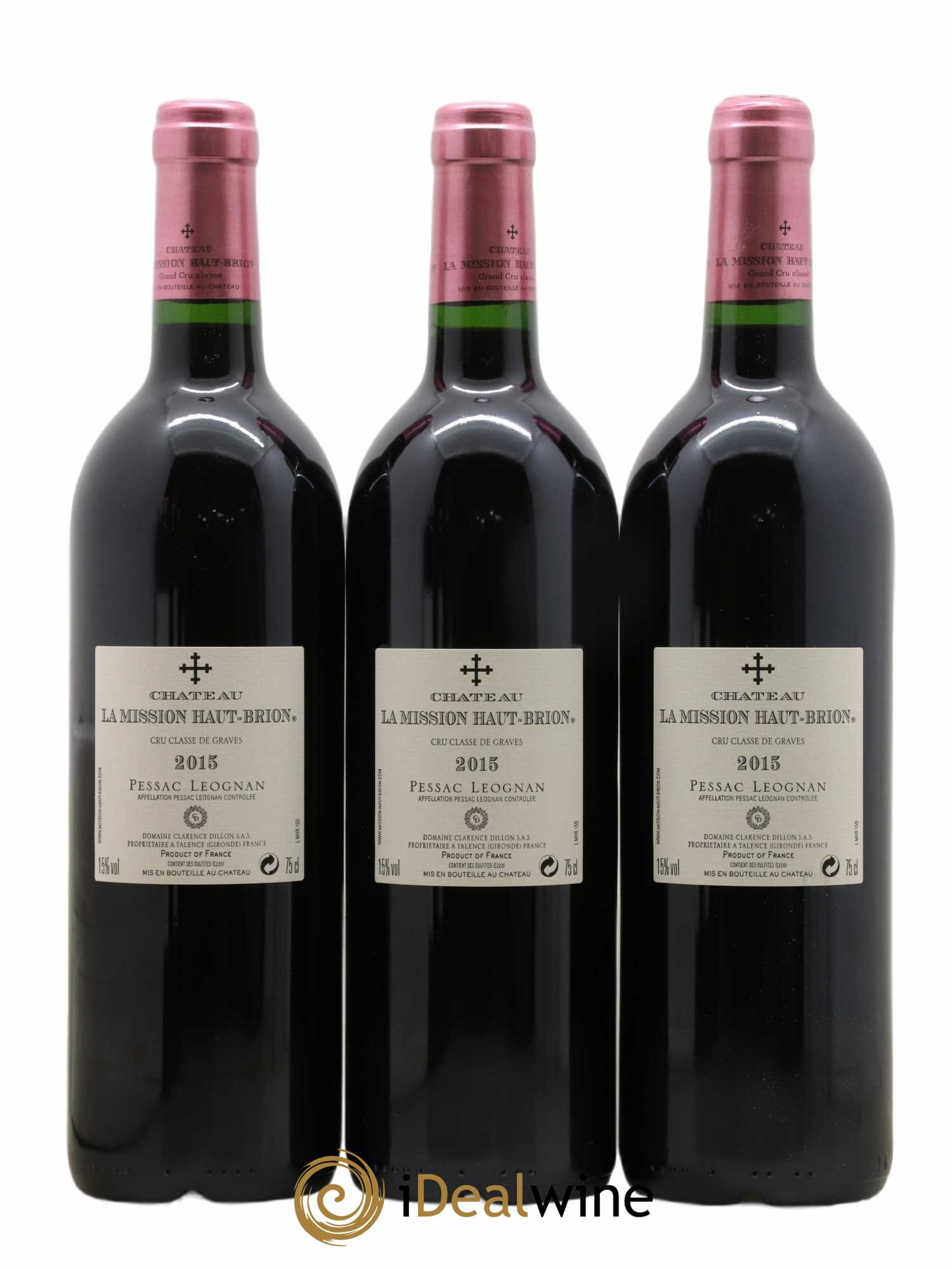 Château La Mission Haut-Brion Cru Classé de Graves  2015 - Lot de 12 Bouteilles