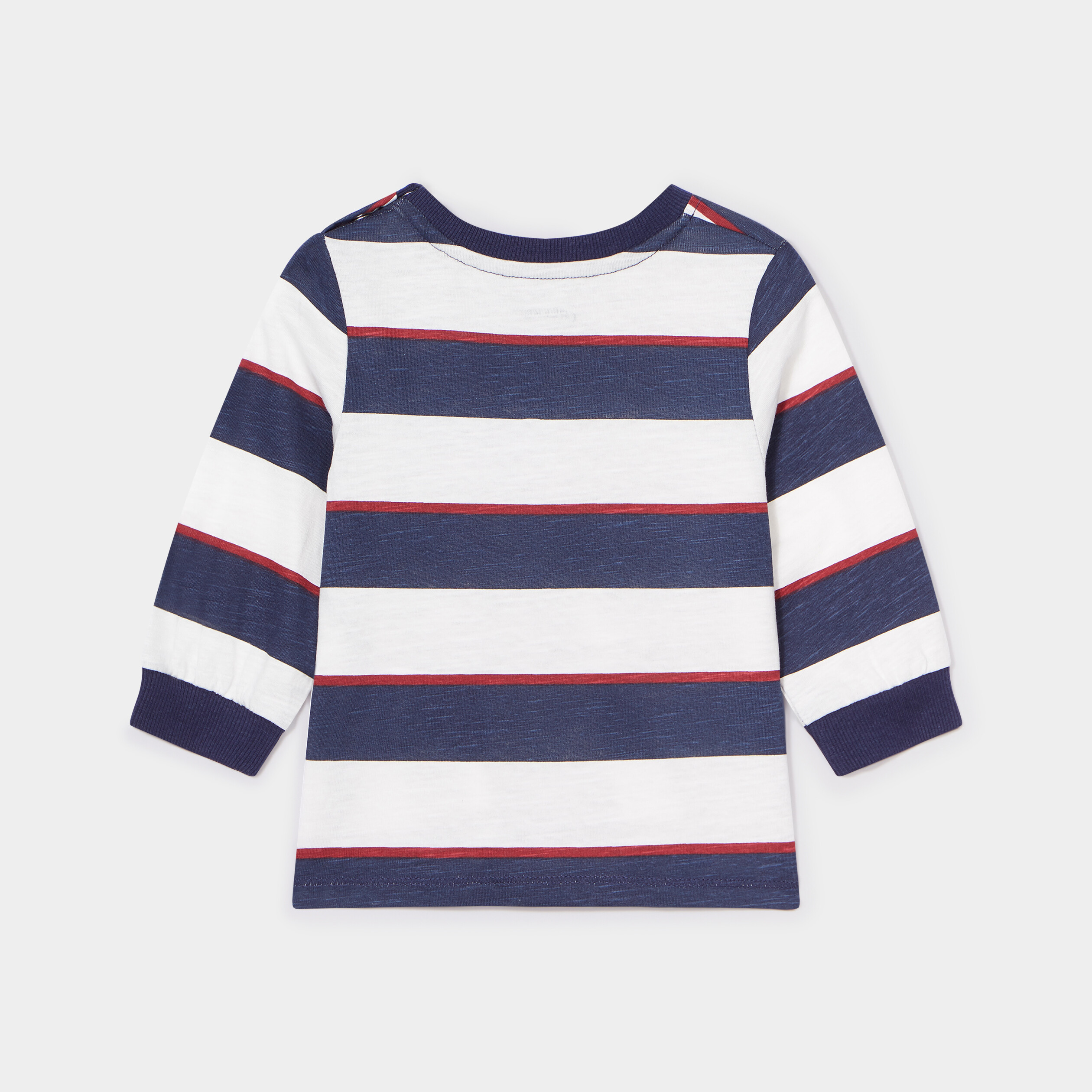 T-shirt épaule boutonnée coton Creeks bleu marine bébé garçon | La Halle