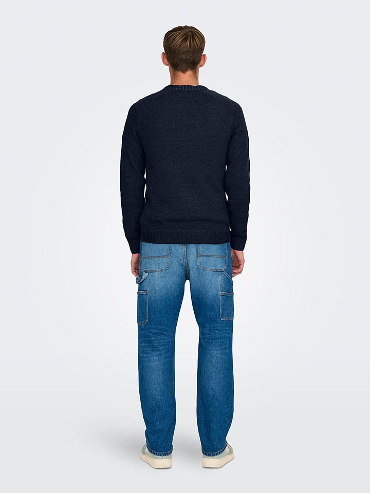 ONLY & SONS Pullover in Dunkelblau günstig kaufen