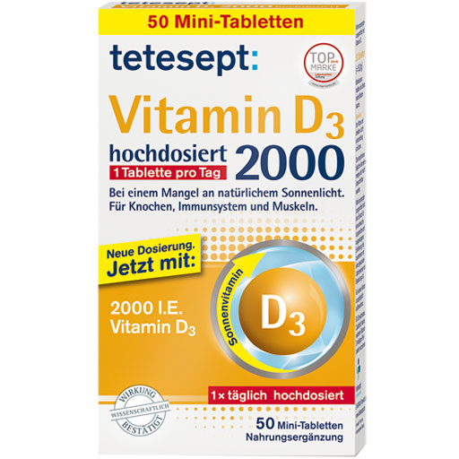 TETESEPT Vitamin D3 2.000 Filmtabletten  50 St  Filmtabletten