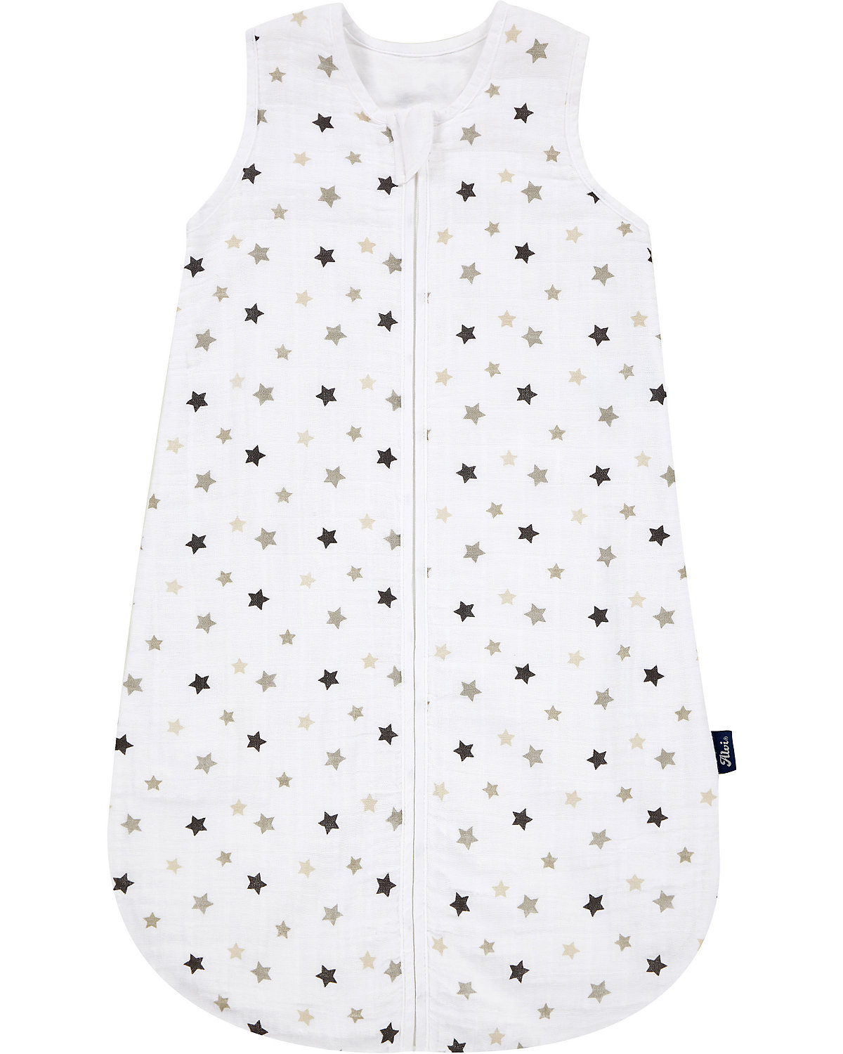 Sommer- Schlafsack Mull Sterne grau Gr. 110