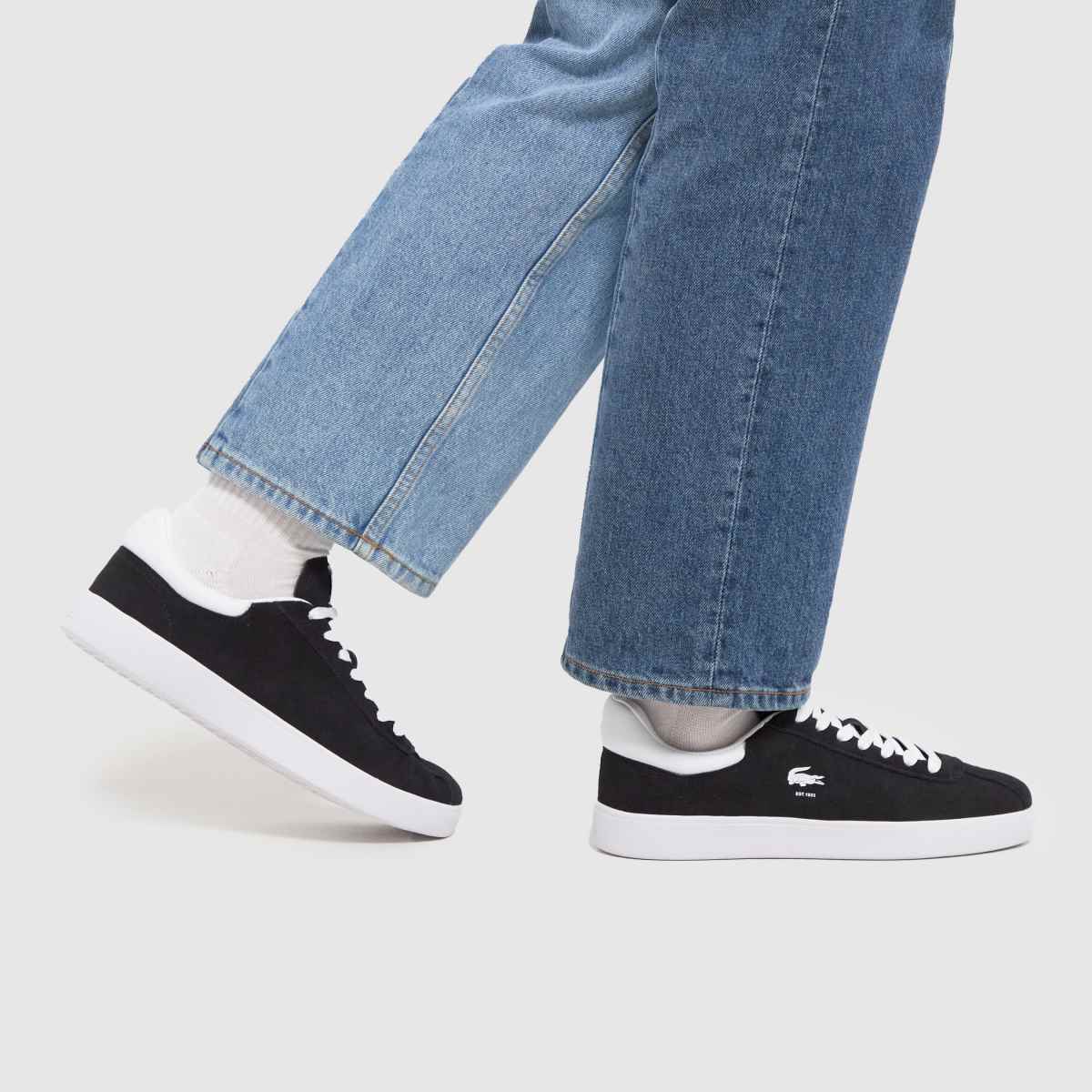 Lacoste – Baseshot-sneakers i svart och vitt