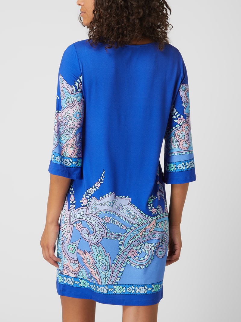 Kleid mit Paisley-Muster in blau