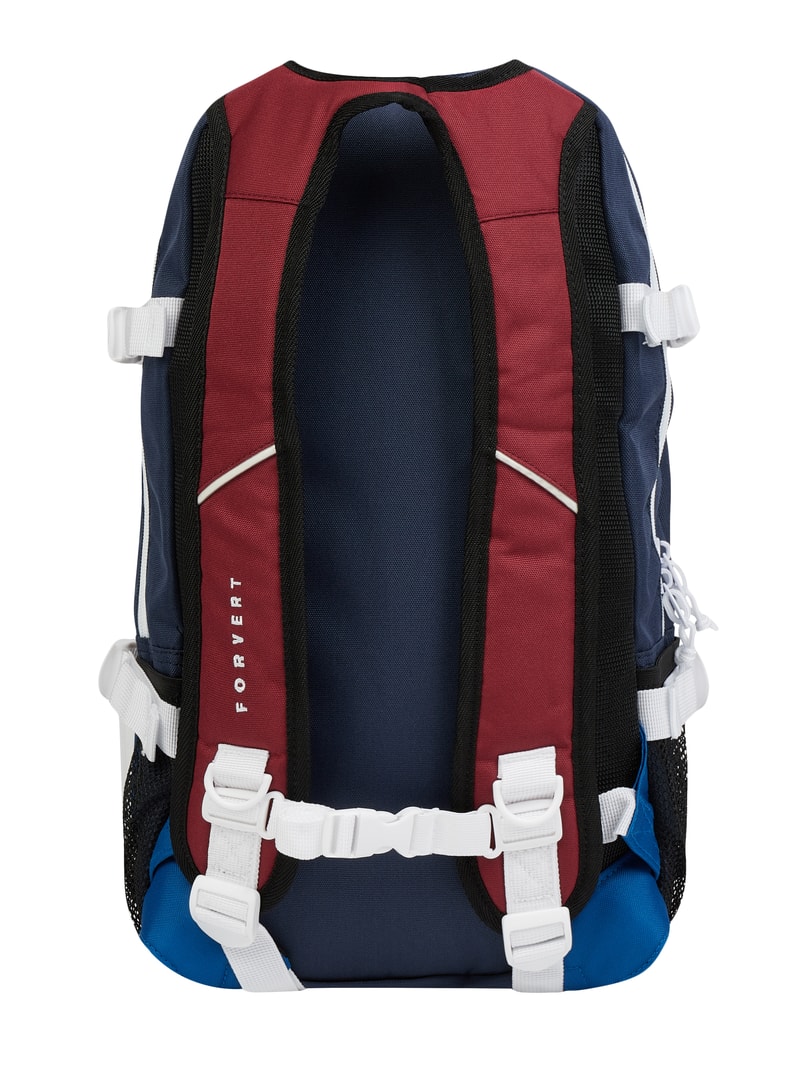 Rucksack mit Außenfächern Modell 'Louis' in bordeaux rot