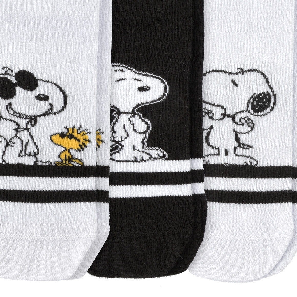 3 Paar Peanuts Sneaker-Socken im Set