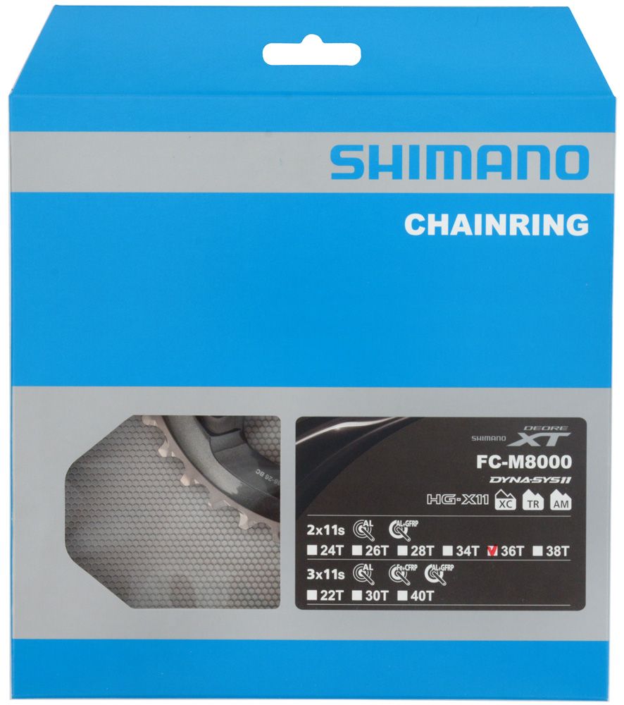 Shimano XT FC-M8000 2-fach Kettenblatt 36 Zähne (BC) kaufen | Bike-Discount