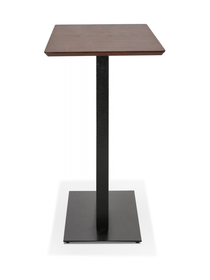 KADIMA DESIGN Stehtisch aus Holz mit Metallfuß | Bartisch im Industriedesign in Braun günstig kaufen