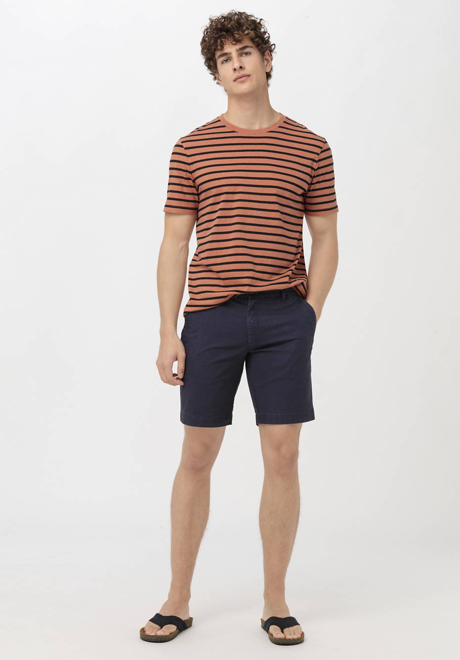 Ringel-Shirt aus Bio-Baumwolle mit Hanf