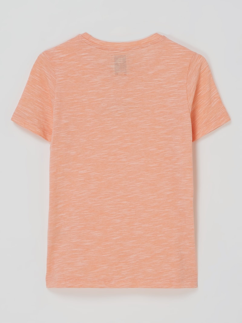 T-Shirt in Melange-Optik Modell 'Margin' in orange