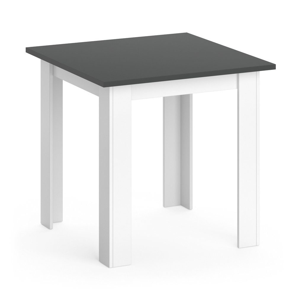 Vicco Esstisch Esszimmertisch Küchentisch KARLOS 80cm Weiß / Anthrazit