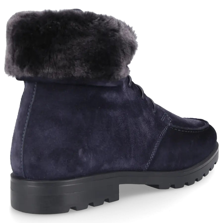 Santoni - Stiefeletten 17891 Veloursleder - blau