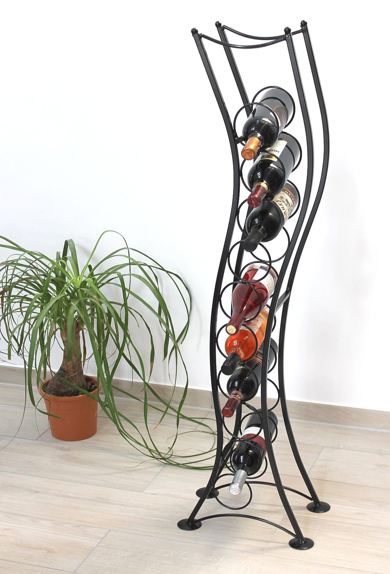 DanDiBo Weinregal Weinregal Metall Stehend ST099 Flaschenregal 120 cm Flaschenhalter Flaschenständer