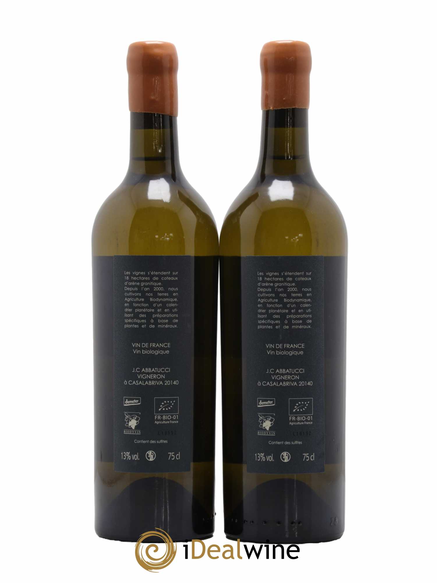 Vin de France Diplomate d'Empire Comte Abbatucci (Domaine)  2018 - Lot de 2 Bouteilles