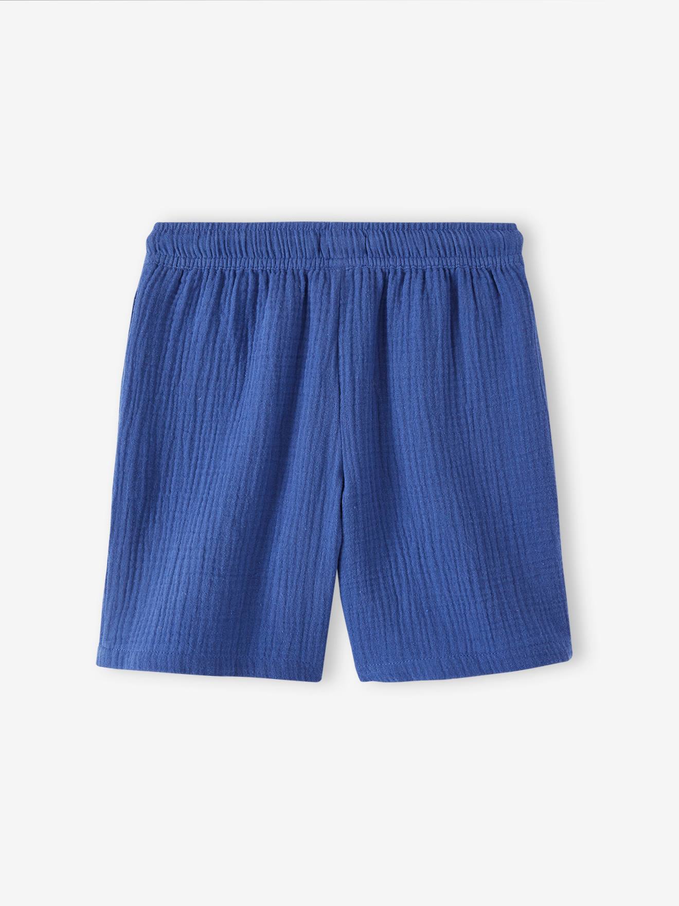 Vertbaudet Jungen Shorts aus Musselin - grün