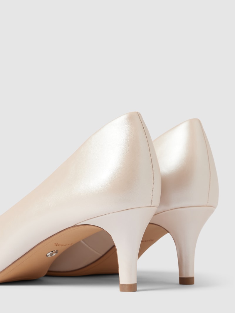 Pumps mit Label-Detail in rosé