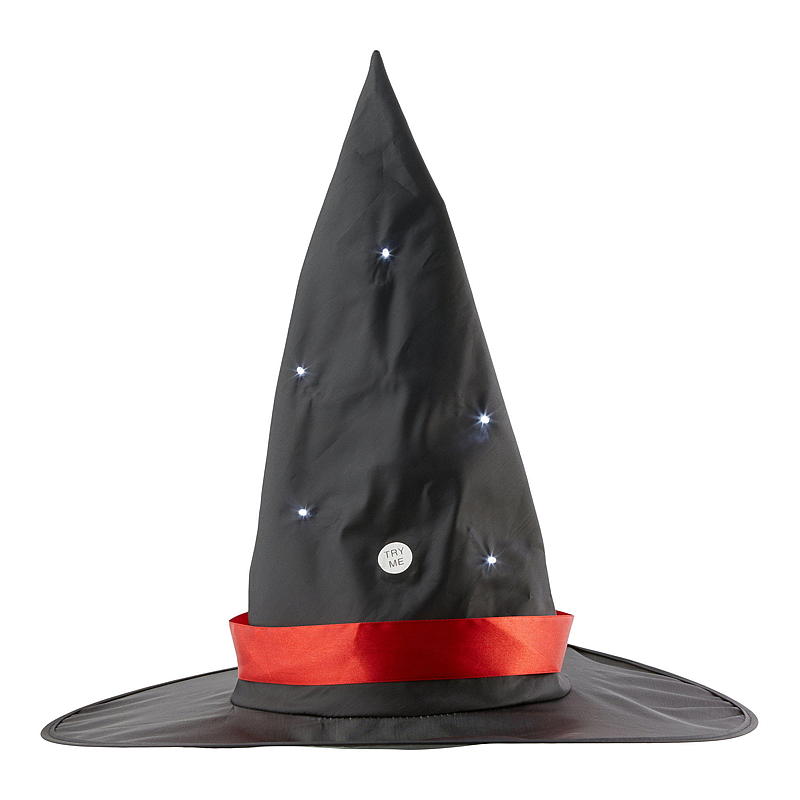 Aå Heksehatt m/LED Halloween