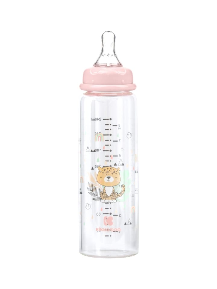 Kikkaboo Baby Glasflasche Savanna 240ml in rosa günstig kaufen onesize