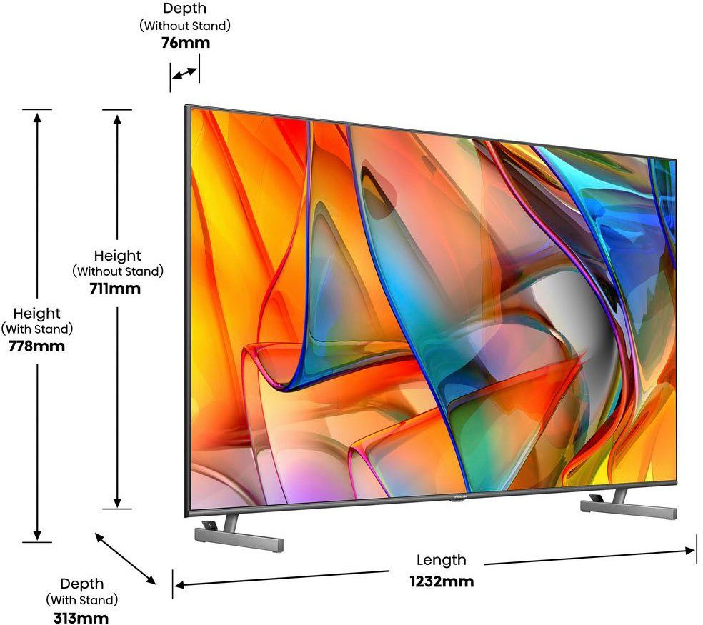 Hisense 55U6KQ Mini-LED-Fernseher (139 cm/55 Zoll, 4K Ultra HD, Smart-TV)