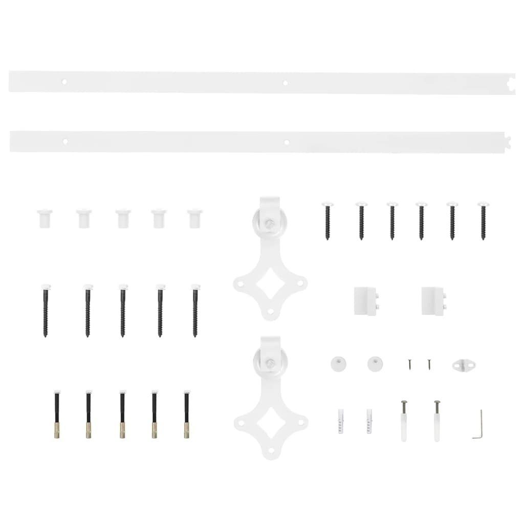 vidaXL Zimmertür Schiebetür mit Beschlag 95x210 cm Massivholz Kiefer Zimmertür Innentür