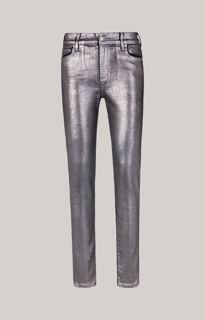Jeans in Anthrazit-Silber