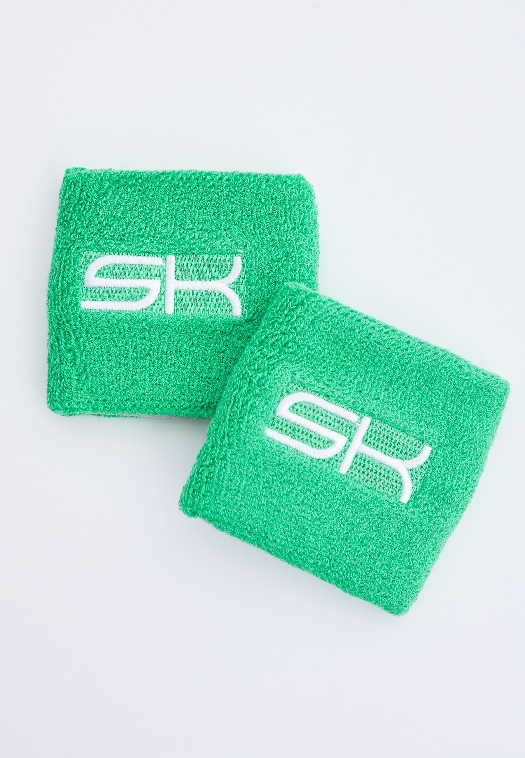 SPORTKIND Schweißband Tennis Schweißbänder klein 2er Set unisex Kinder & Erwachsene, grün