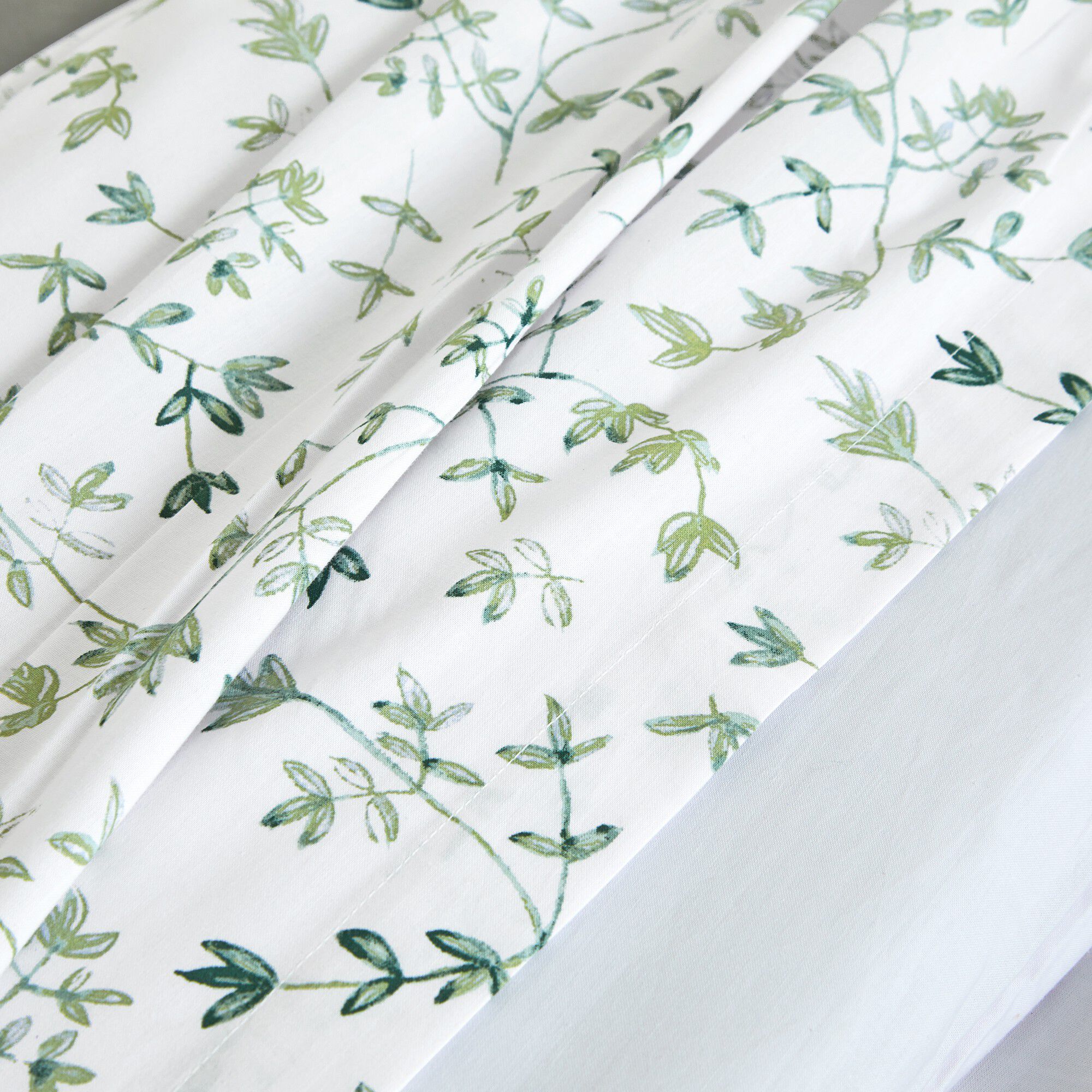 Linge de lit Julie en coton imprimé herbier