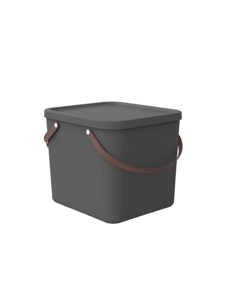 Rotho Albula Aufbewahrungsbox 40l mit Deckel, recyceltem Kunststoff in Anthrazit günstig kaufen onesize