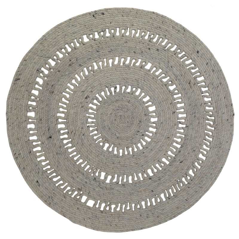 Tapis laine feutrée ajourée BIBEK